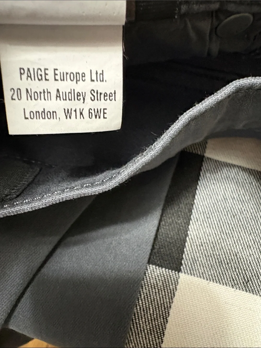 PAIGE Transcend Federal Slim Straight Jean Vintage Onyx Blue Men 32 x 28.5